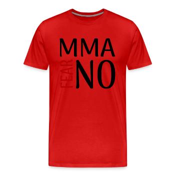 Combat de MMA sans peur Combattez sans peur - T-shirt bio Premium Homme - rouge - Devant - Damien (186cm)