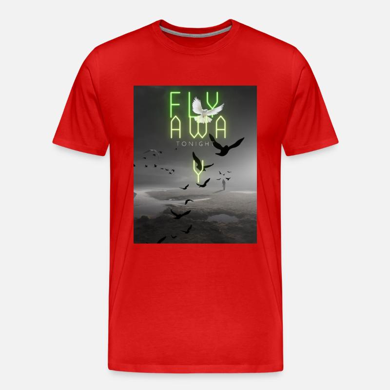 FLY AWAYDesign - Männer Premium Bio T-Shirt - Rot