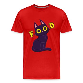 Katze Füttern Hunger - Männer Premium Bio T-Shirt - Rot - Vorne - Damien (186cm)