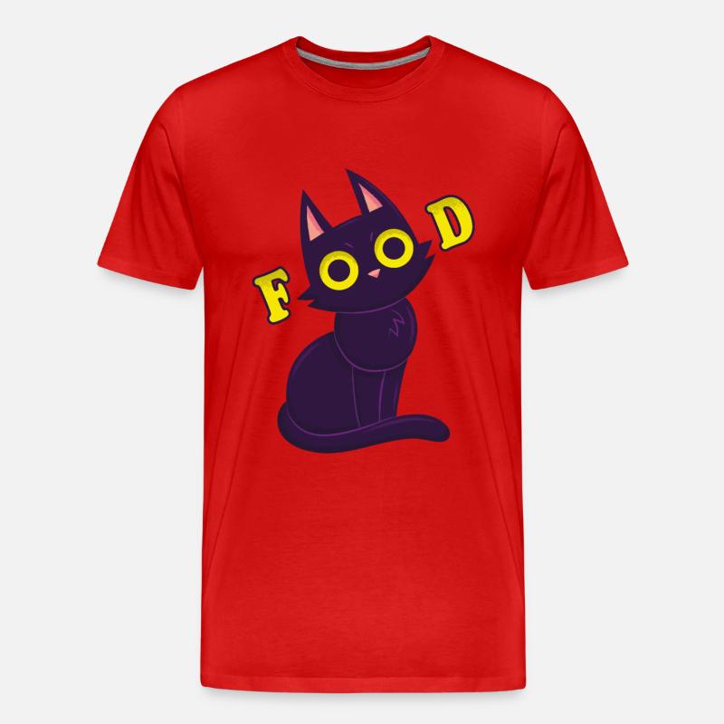 Katze Füttern Hunger - Männer Premium Bio T-Shirt - Rot