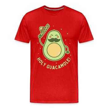 Heilige Guacamole - Männer Premium Bio T-Shirt - Rot - Vorne - Damien (186cm)