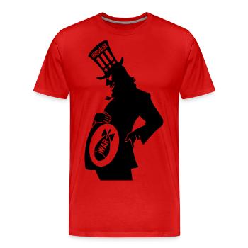 impérialisme - T-shirt bio Premium Homme - rouge - Devant - Damien (186cm)