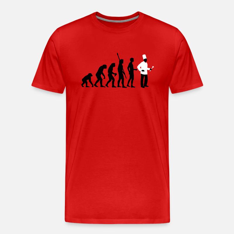 evolution_koch_2c - Männer Premium Bio T-Shirt - Rot