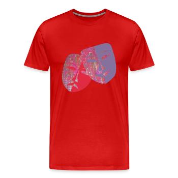 masques e 61 - T-shirt bio Premium Homme - rouge - Devant - Damien (186cm)