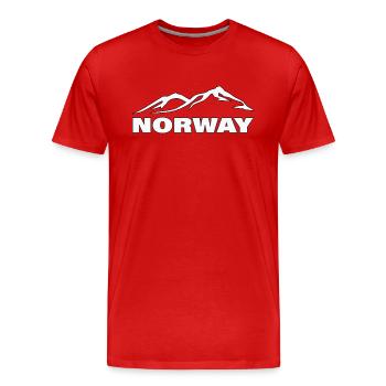 NORWAY - Männer Premium Bio T-Shirt - Rot - Vorne - Damien (186cm)