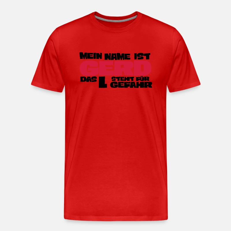 gerd - Männer Premium Bio T-Shirt - Rot