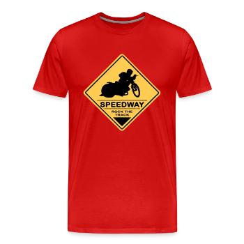 Speedway - Men's Premium Organic T-Shirt - red - Front - Damien (186cm)