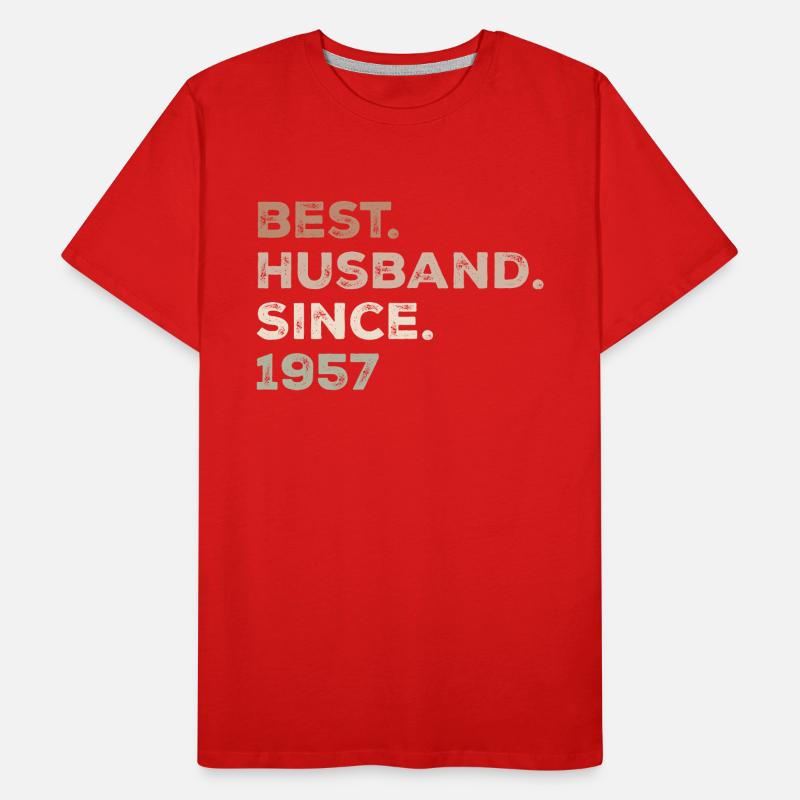 Bester Ehemann seit 1957 Jubiläumsgeschenk Männer Premium Bio T-Shirt
