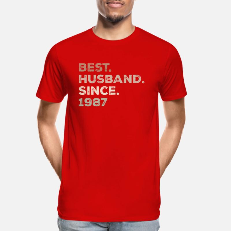 Bester Ehemann seit 1987 Jubiläumsgeschenk Männer Premium Bio T-Shirt