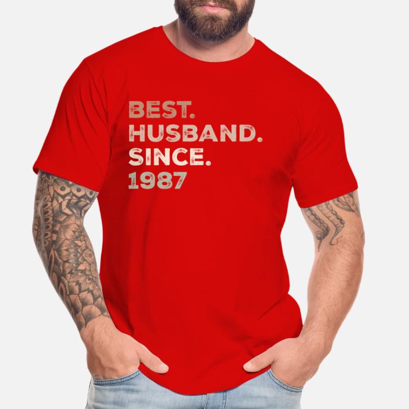Bester Ehemann seit 1987 Jubiläumsgeschenk Männer Premium Bio T-Shirt