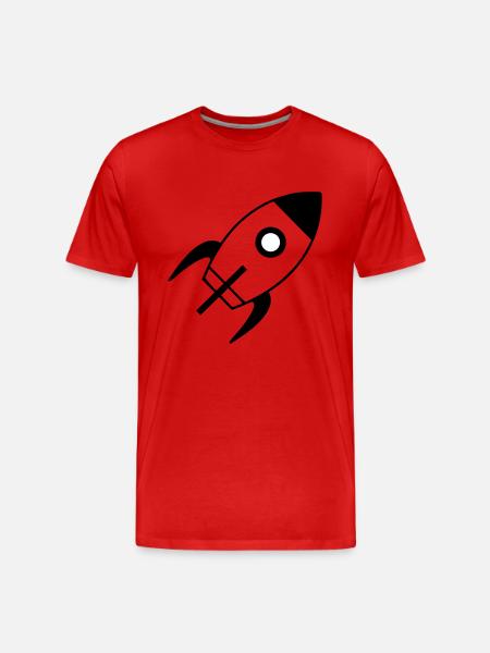spaceship - Men's Premium Organic T-Shirt - red