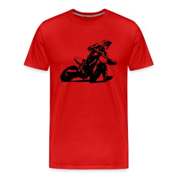 Supermoto Racer - Männer Premium Bio T-Shirt - Rot - Vorne - Damien (186cm)