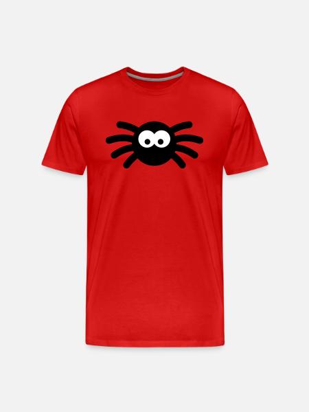Spinne - Männer Premium Bio T-Shirt - Rot