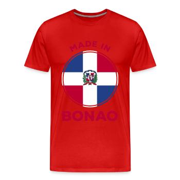 Bonao, République dominicaine - T-shirt bio Premium Homme - rouge - Devant - Damien (186cm)