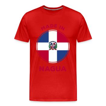 Nagua République dominicaine - T-shirt bio Premium Homme - rouge - Devant - Damien (186cm)