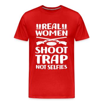 Trapschießen | Schießsport Fallenschießen Geschenk - Männer Premium Bio T-Shirt - Rot - Vorne - Damien (186cm)