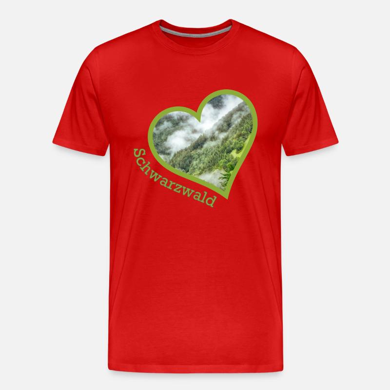 schwarzwald - Männer Premium Bio T-Shirt - Rot