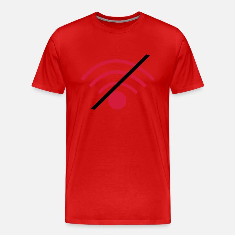 Kein Wlan - Männer Premium Bio T-Shirt - Rot