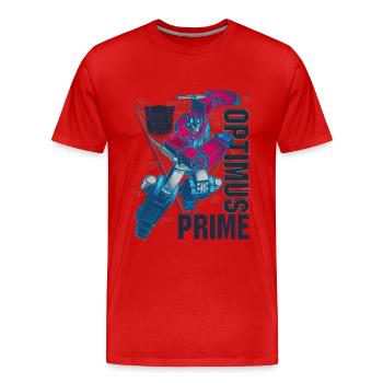 Transformers Artwork Of Optimus Prime - Men's Premium Organic T-Shirt - red - Front - Damien (186cm)