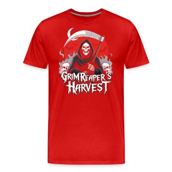Récolte de la Faucheuse - T-shirt bio Premium Homme - rouge - Devant - Damien (186cm)