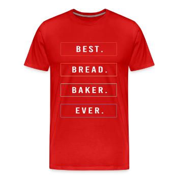 Baker Baker Baking - Men's Premium Organic T-Shirt - red - Front - Damien (186cm)