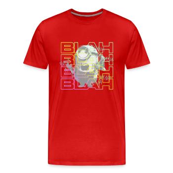 Minions Stuart Blah Blah Blah - Männer Premium Bio T-Shirt - Rot - Vorne - Damien (186cm)