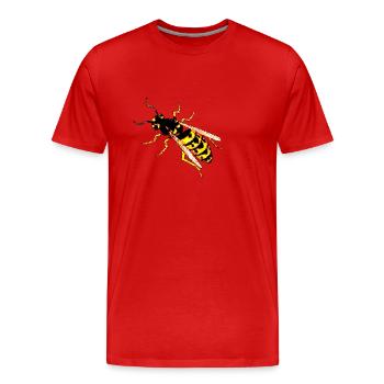 Wespe 1 - Männer Premium Bio T-Shirt - Rot - Vorne - Damien (186cm)