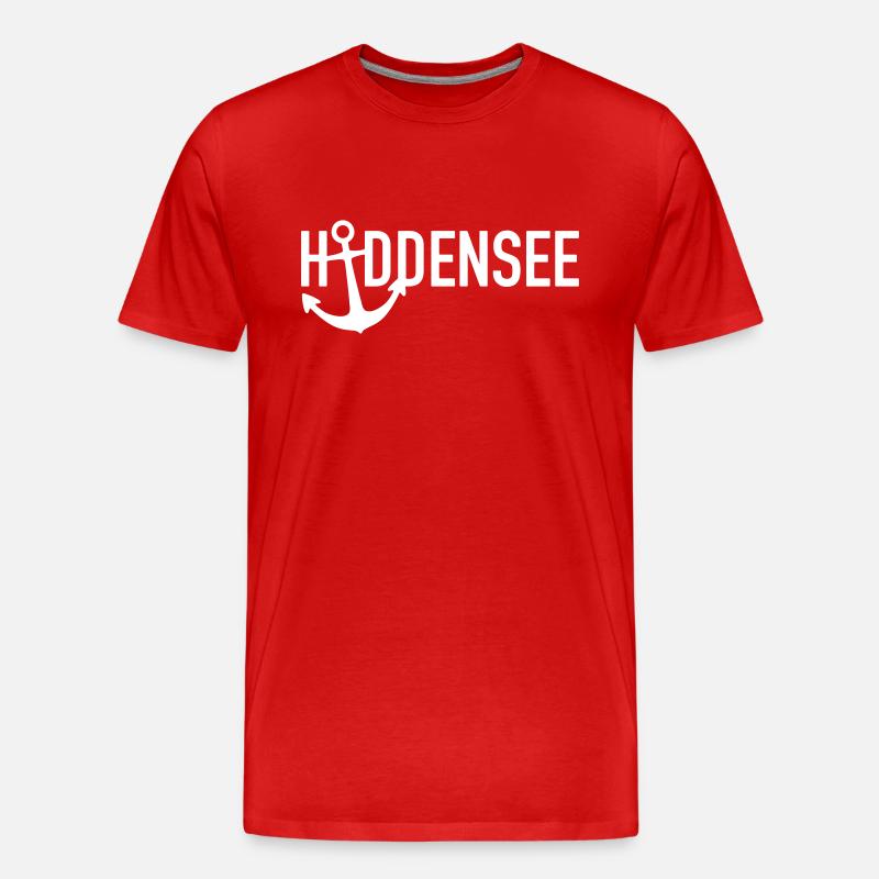 Hiddensee mein Anker - Männer Premium Bio T-Shirt - Rot