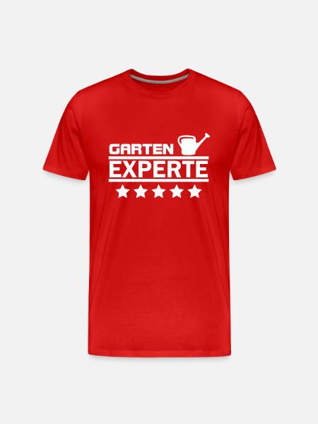garten experte - Männer Premium Bio T-Shirt - Rot