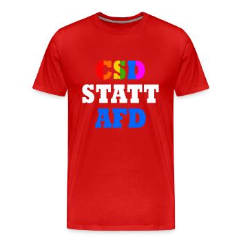 Csd statt afd - Männer Premium Bio T-Shirt - Rot - Vorne - Damien (186cm)