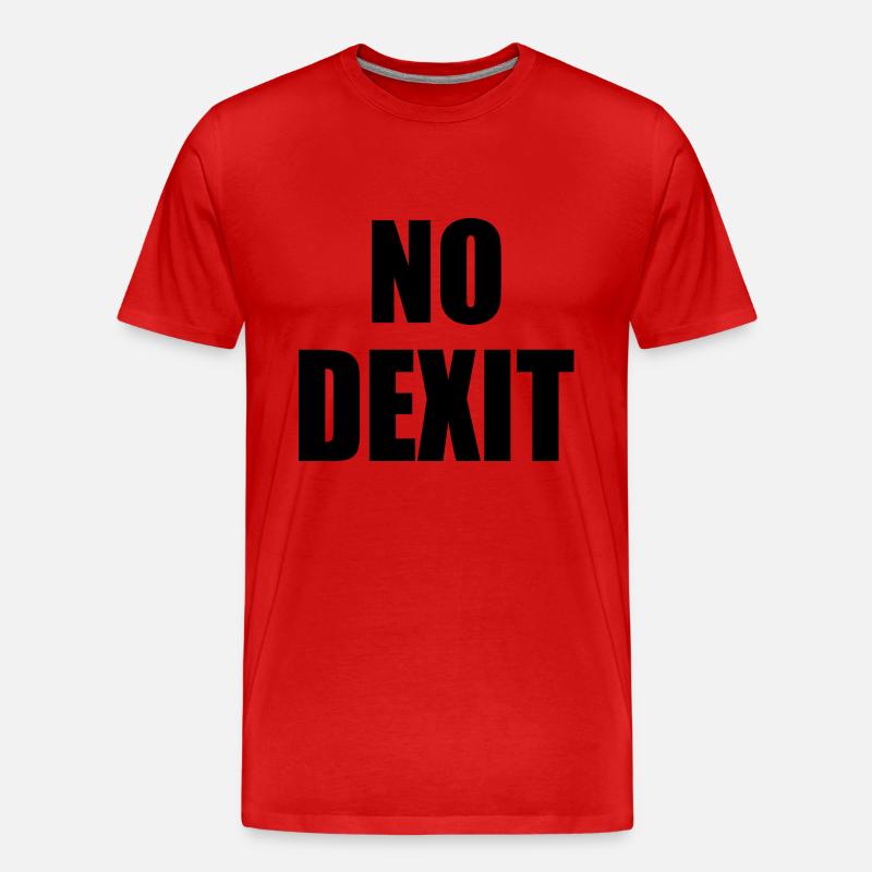 No dexit - Männer Premium Bio T-Shirt - Rot