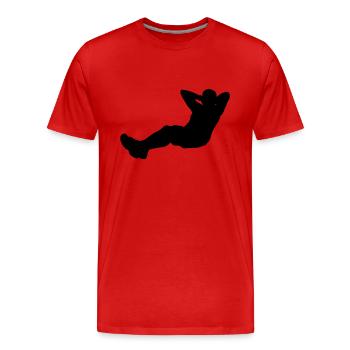 sit up sport - Männer Premium Bio T-Shirt - Rot - Vorne - Damien (186cm)