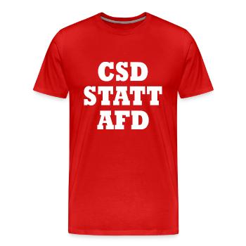 Csd statt afd - Männer Premium Bio T-Shirt - Rot - Vorne - Damien (186cm)