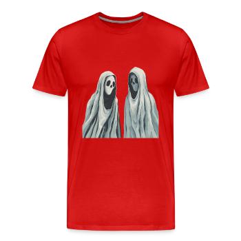 Spectres silencieux - T-shirt bio Premium Homme - rouge - Devant - Damien (186cm)