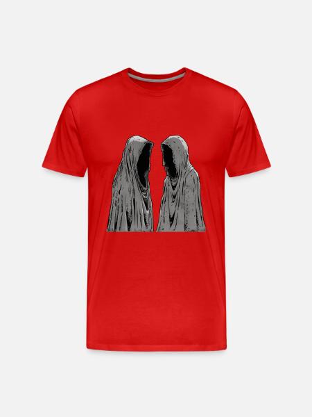 No Face Ghost Whispers - Men's Premium Organic T-Shirt - red