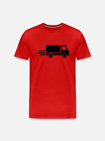 LKW - Männer Premium Bio T-Shirt - Rot