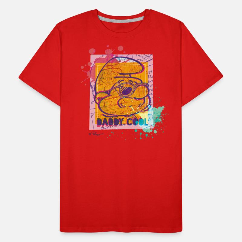 Die Schlümpfe Papa Schlumpf Daddy Cool Männer Premium Bio T-Shirt