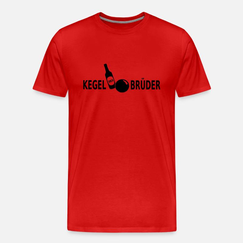Kegelbrüder Bier - Männer Premium Bio T-Shirt - Rot