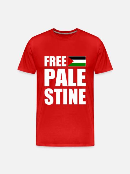 Free palestine - Men's Premium Organic T-Shirt - red