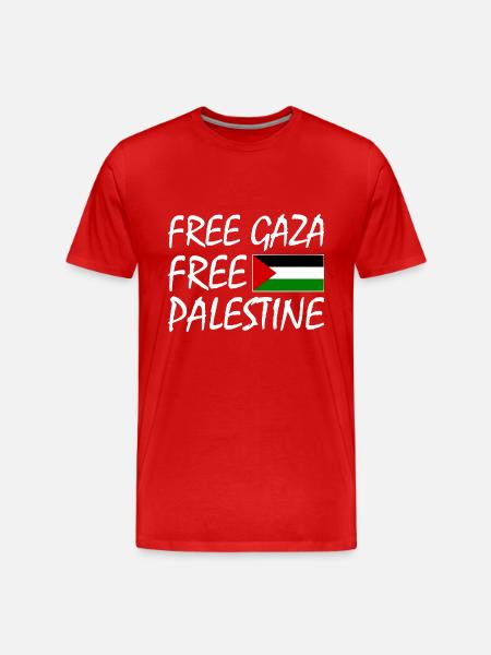 Free gaza Free palestine - Men's Premium Organic T-Shirt - red