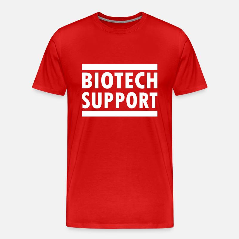 biotech support - Männer Premium Bio T-Shirt - Rot
