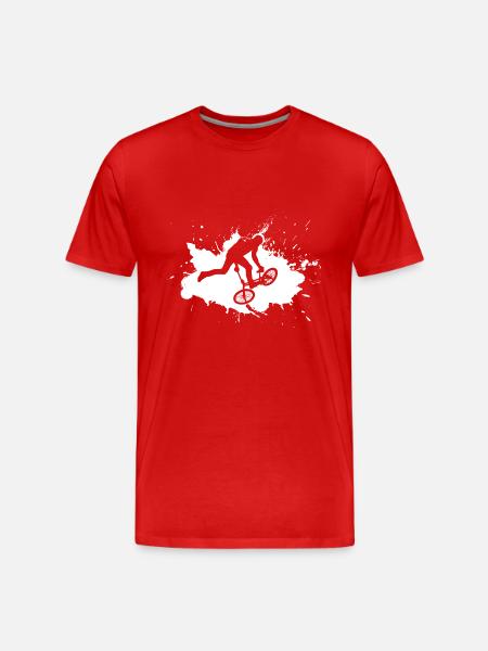 Bikedance White - Men's Premium Organic T-Shirt - red