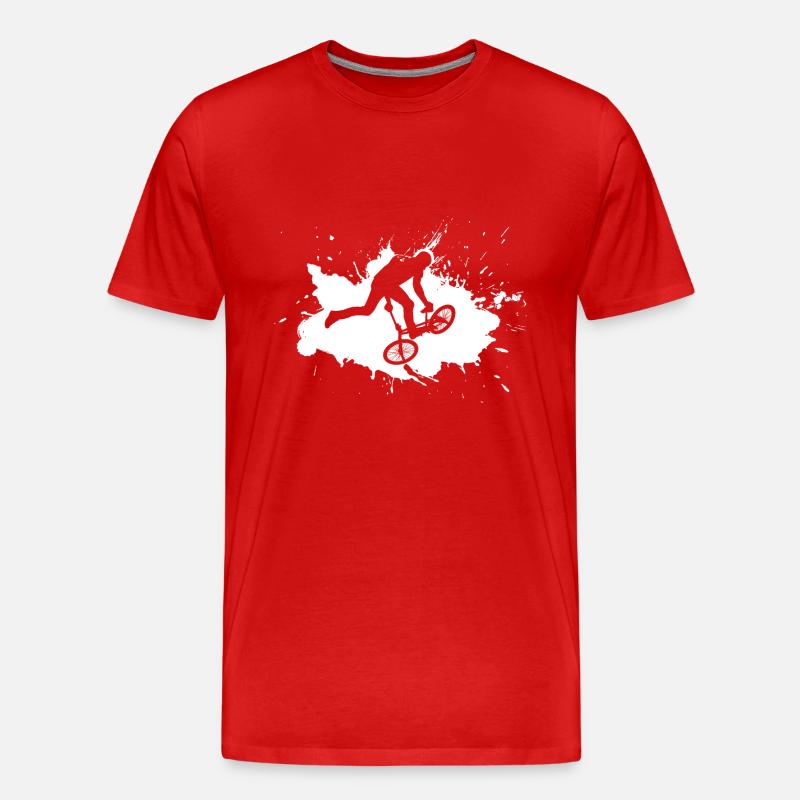 Bikedance Weiß - Männer Premium Bio T-Shirt - Rot