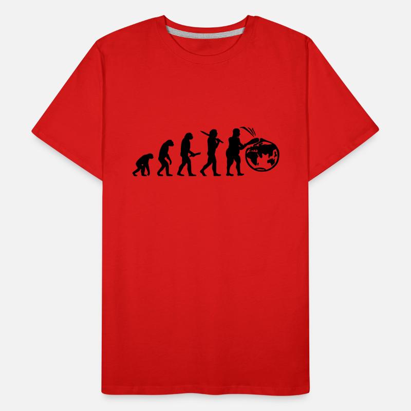 Evolution planet earth world Men's Premium Organic T-Shirt