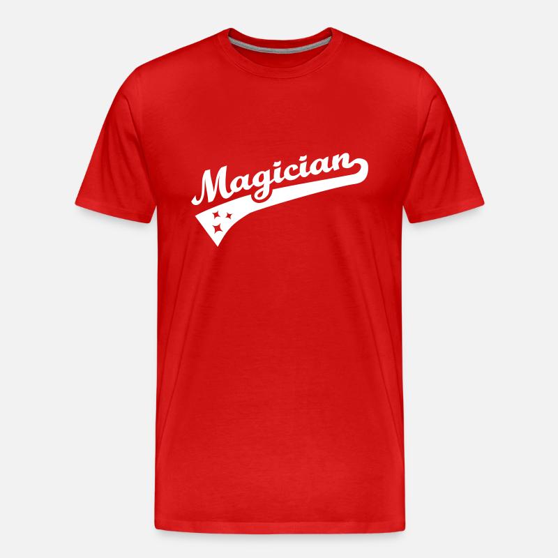 Zauberer - Männer Premium Bio T-Shirt - Rot