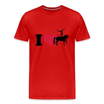 I love Voltige - T-shirt bio Premium Homme - rouge - Devant - Damien (186cm)