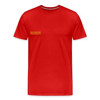 Berlin line font - Men's Premium Organic T-Shirt - red - Front - Damien (186cm)