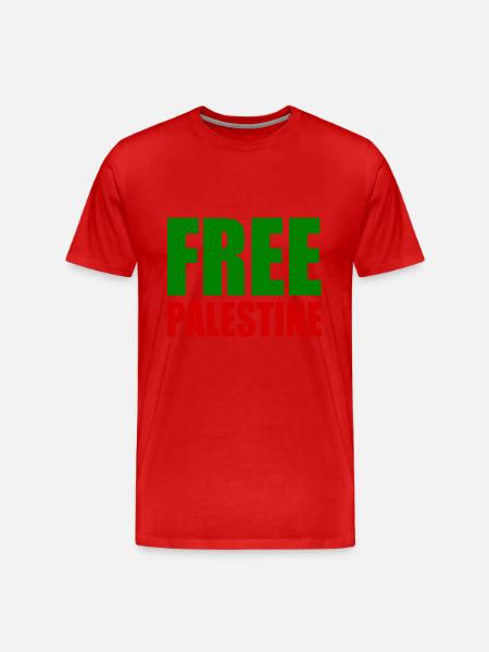 Free palestine - T-shirt bio Premium Homme - rouge
