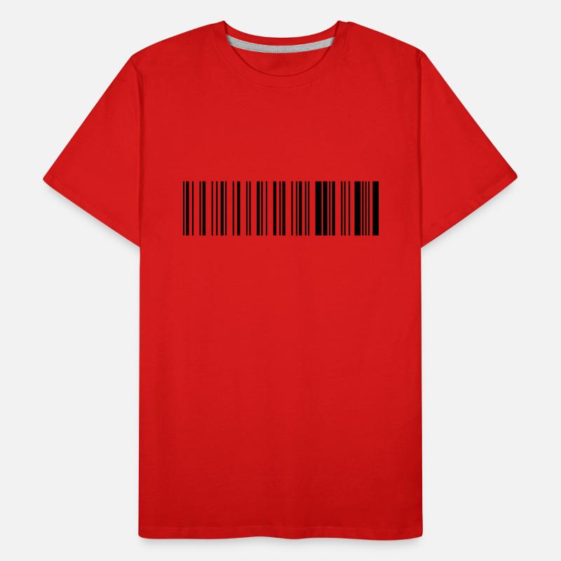 code à barres. T-shirt bio Premium Homme