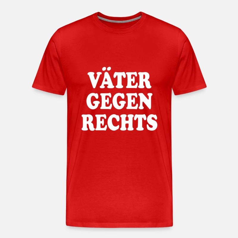 Väter gegen rechts - Männer Premium Bio T-Shirt - Rot
